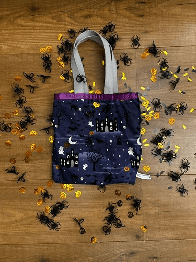 Reversible trick or treat bag. 